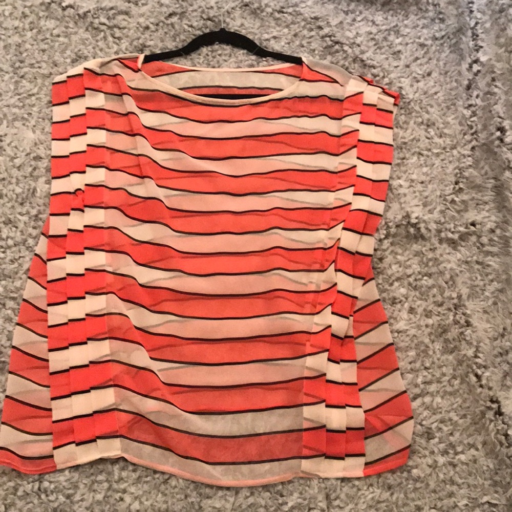 Coral Chiffon Blouse